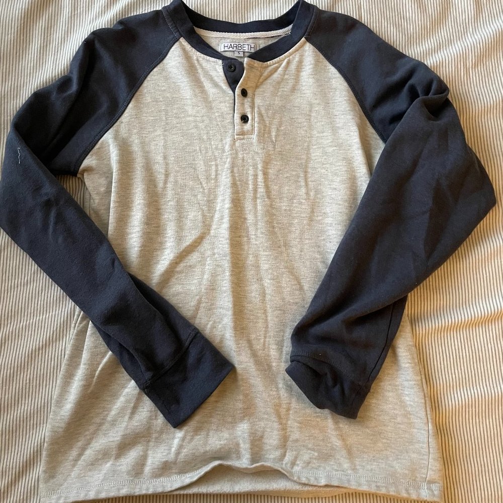Henley baseball sweatshirt